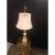 This elegant alabaster table lamp features a quality and detailed craft on the bronze. The combination of the white and...