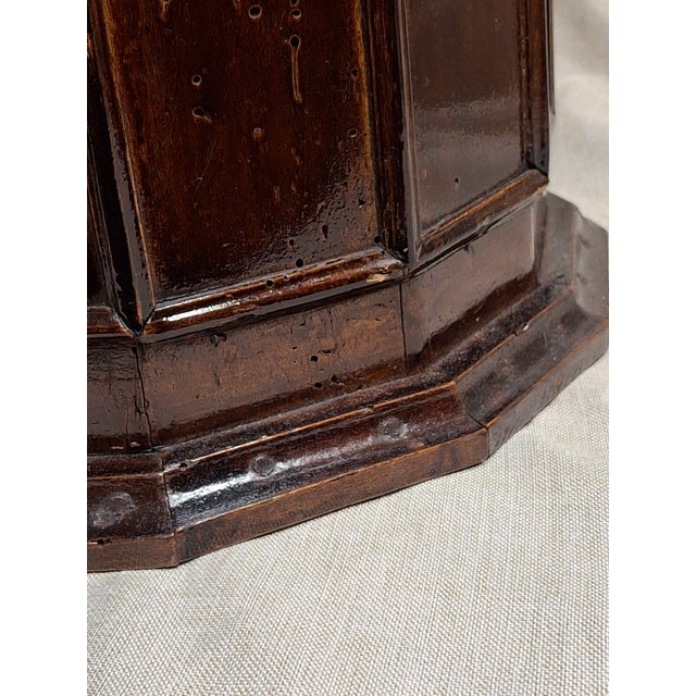 Antique 19thC Italian Sephardic Torah Case Tik Hand Carved Wood J Greenstein Prov For Sale - Image 4 of 17