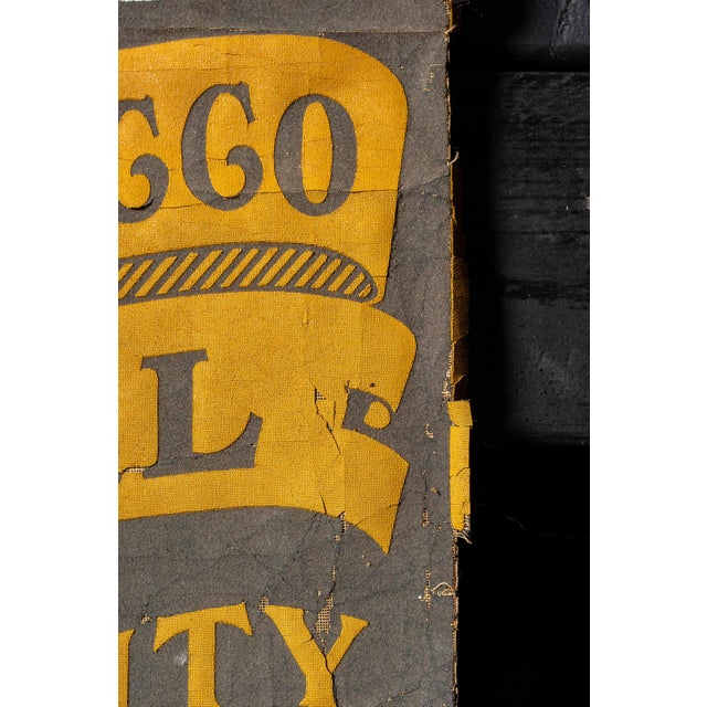 Early 20th Century Tobacco Girl Cloth Advertising Banner For Sale - Image 9 of 10