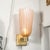 Modernist Hand-Blown Smoked Rose Murano Fluted Glass Sconces With Brass Fittings For Sale - Image 10 of 17