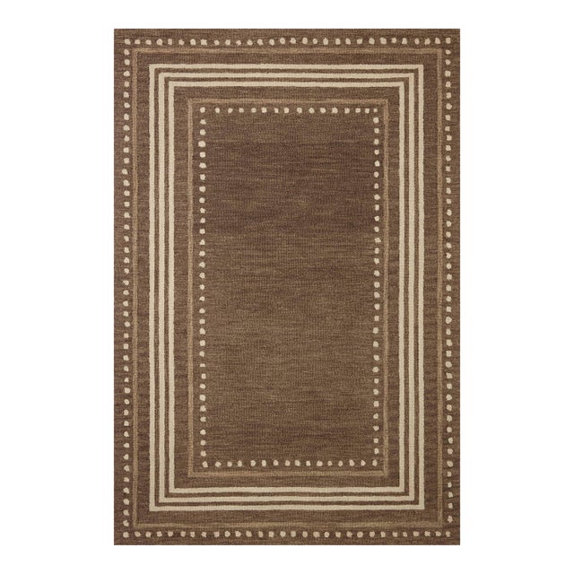 Chris Loves Julia x Loloi Alfie Bark / Natural 3'-6" x 5'-6" Accent Rug For Sale