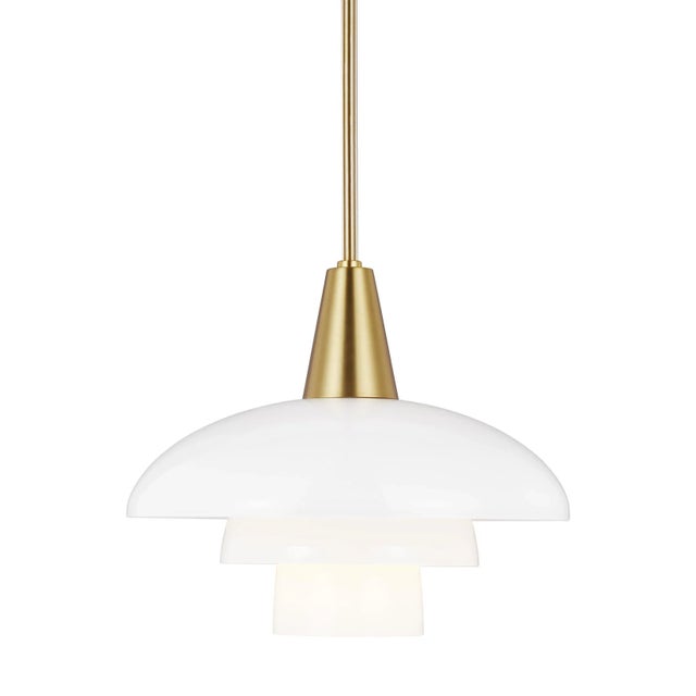 Transitional ED Ellen DeGeneres by Visual Comfort Studio Rossie Pendant, Burnished Brass For Sale - Image 3 of 6