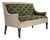 Danish Ash Wood Two-Seater Sofa with Velour Upholstery, 1930s For Sale