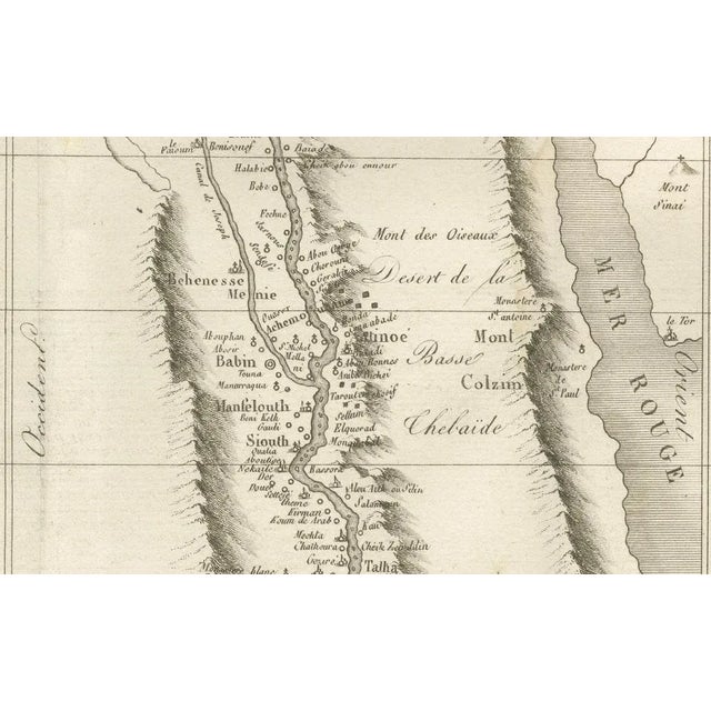 Antique Map of Egypt and the Nile Valley with City Index, 1715 For Sale - Image 6 of 10