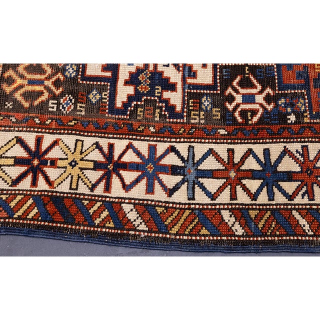 Textile Antique Caucasian Shirvan Lezgi Design Rug 2'10'' X 4'10'' For Sale - Image 7 of 12