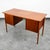 Brown Mid Century Danish Modern Desk Executive Teak 6 Drawer Lock Floating MCM For Sale - Image 8 of 11