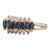 0.86ctw Blue Sapphire Diamond Ring 18k Yellow Gold Size 7 For Sale