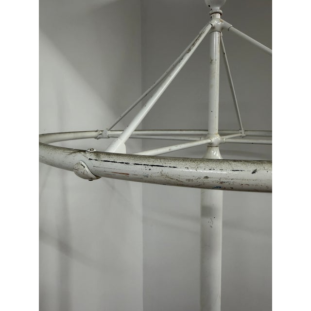 Metal Norwich Nickle and Brass Industrial Revolving Clothing Rack, Norwich Ct For Sale - Image 7 of 17