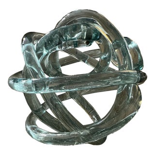 Sage Green Glass Knot For Sale