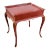 Chinoiserie Red Center Table With Cabriole Legs For Sale