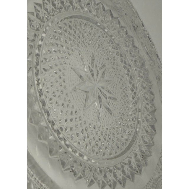 Westmorland Vintage Westmoreland Crystal Princess Feather Pattern Salad Plate 8" For Sale - Image 4 of 9