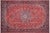 Red Shabby Chic Persian Kashan Rust/Blue Wool Rug - 9'8'' X 13'4'' For Sale - Image 8 of 10