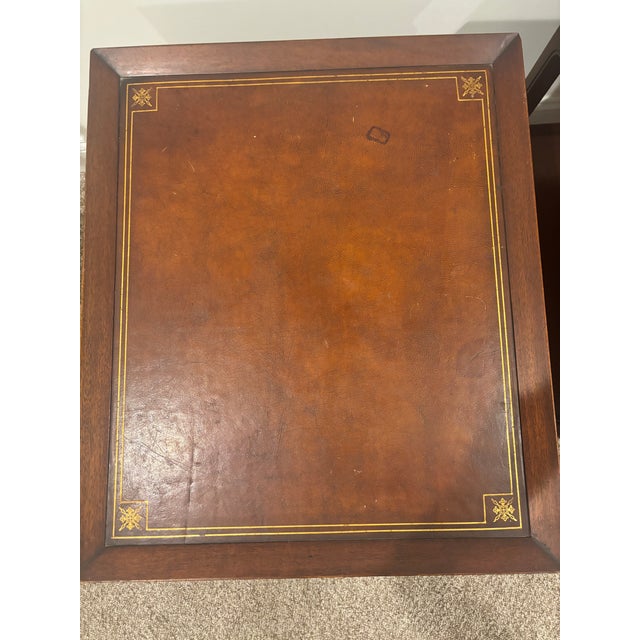 Wood Pair of 1960s Heritage Henredon Mid-Century Ming Style Mahogany Side Tables For Sale - Image 7 of 11