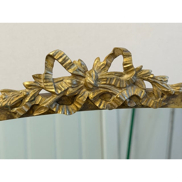 Mid 20th Century Hollywood Regency Brass and Onyx Dressing Table With Candelabra Mirror For Sale - Image 10 of 15