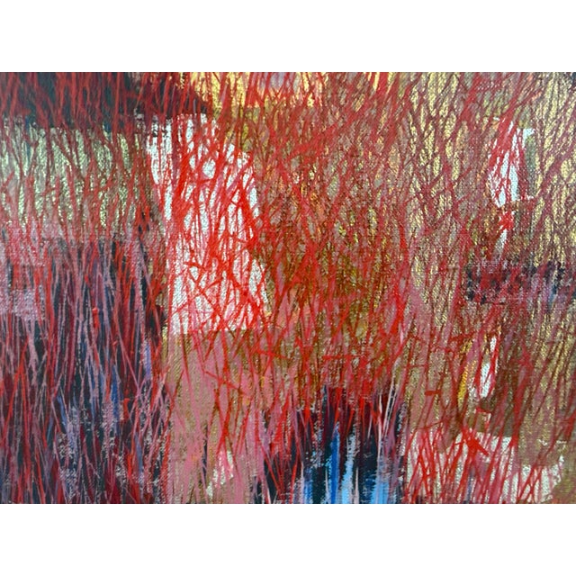 Mid Century Abstract Landscape Painting by Donald Weismann Titled "Fall Out" For Sale In Austin - Image 6 of 11
