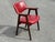 1960s Elbow Armchair in Original Red Leather by Erik Kirkegaard for Hong Möbelfabrik, 1965 For Sale - Image 5 of 15