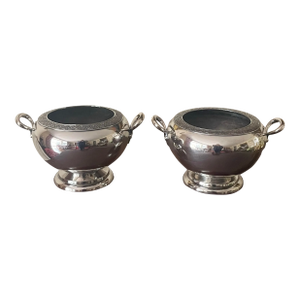 Pair of Silver Plate Cachepots