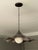 Ruffle Brass Pendant Light, Wavy Kitchen Island Lamp With Alabaster Globe For Sale - Image 9 of 15