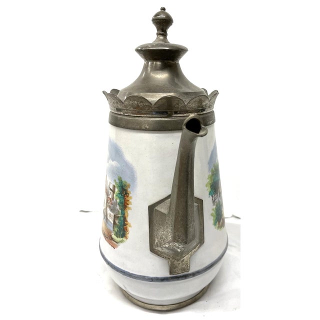 A striking 18th-century chocolate pot engineered for serving hot chocolate or coffee and dates during the late 19th to...