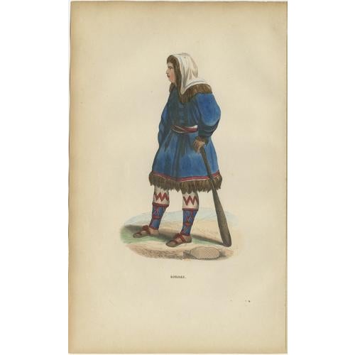Black Arctic Peoples & Northern Tribes Costume, 1852, Print, Set of 9 For Sale - Image 8 of 12