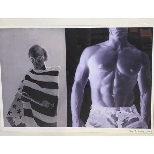 Christopher Makos Signed Print of Andy Warhol Wrapped in American Flag For Sale - Image 9 of 12