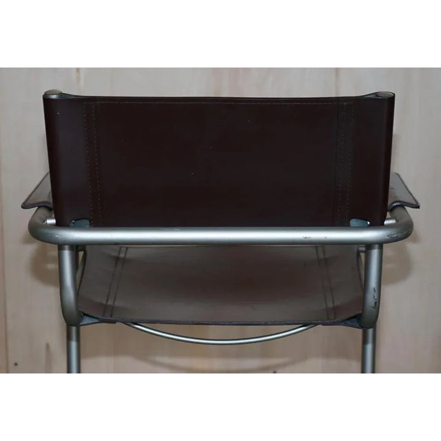 Vintage Leather B34 Armchair by Mart Stam For Sale - Image 16 of 18