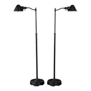 Vintage Ralph Lauren Pharmacy Adjustable Lamps - a Pair For Sale
