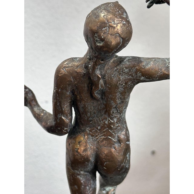 Simone Di Gesaro, Figurative Sculpture, 1920s, Bronze on Quartz Base For Sale - Image 6 of 13
