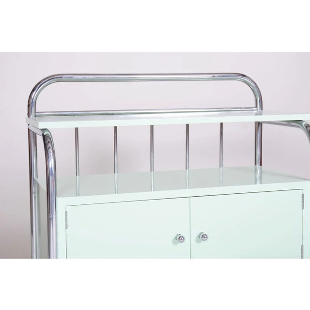 Wood Vintage Bauhaus Cabinet in Chrome-Plated Steel and Lacquered Wood, 1930s For Sale - Image 7 of 12