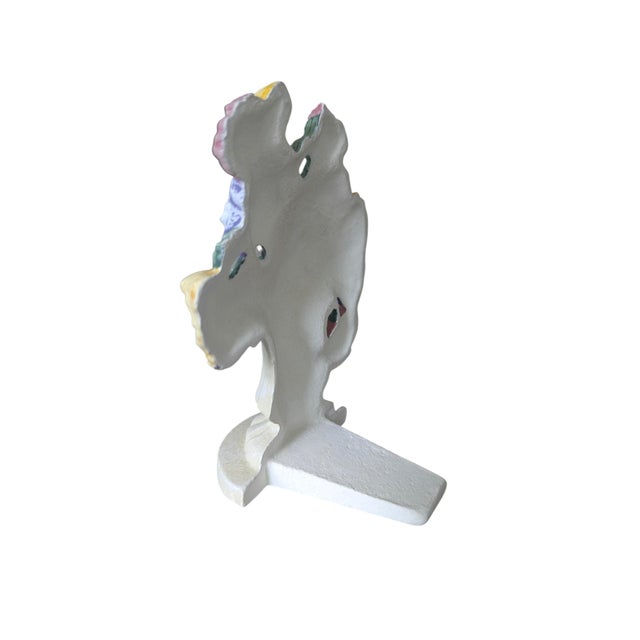 Antique Basket of Flowers Floral Cast Iron Hubley Doorstop For Sale In Charlotte - Image 6 of 9