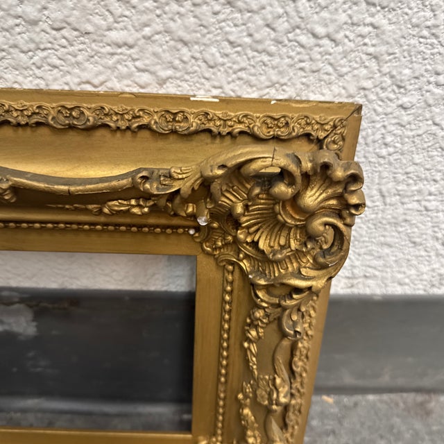 Small Rococo Style Gilt Picture Frame, Antique For Sale - Image 10 of 12