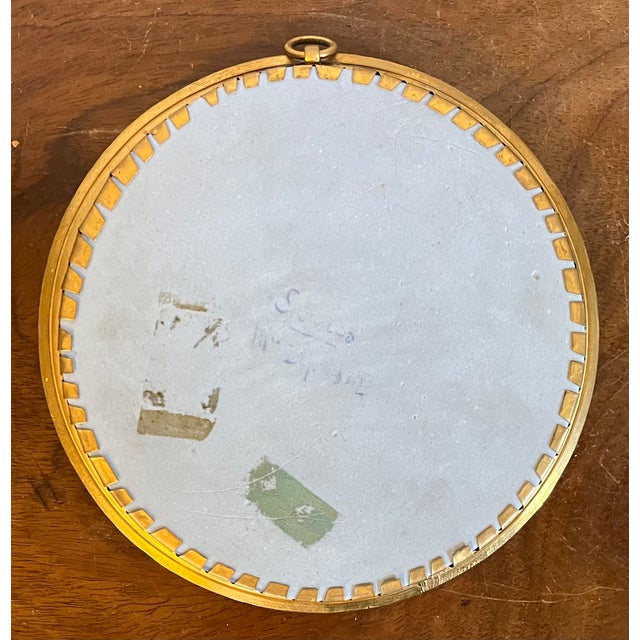 French Antique Early 19th Century Sevres Bisque Jasperware Portrait Plaque of Napoleon Bonaparte and Empress Josephine in Gilt Ormolu Frame For Sale - Image 3 of 9