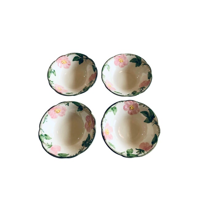 1970s Franciscan China Desert Rose Pattern Dessert/Fruit Bowls - Set of 4 For Sale In Dallas - Image 6 of 6
