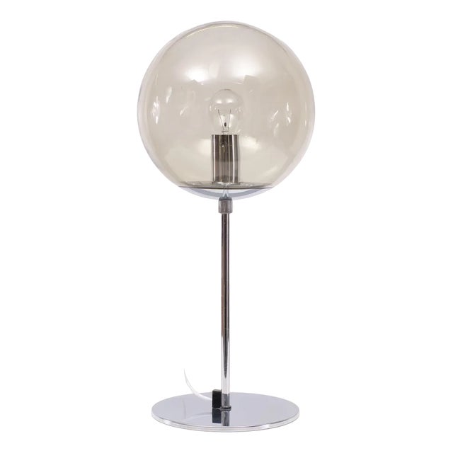 Chrome Dome Table Lamp from Sölken Leuchten, Germany, 1972 For Sale