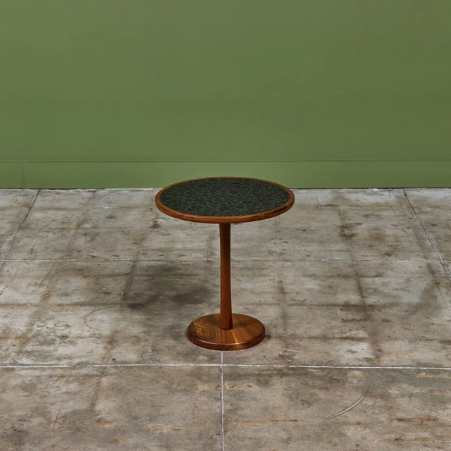 Mid 20th Century Gordon & Jane Martz Mosaic Black Coin Tile Side Table For Sale - Image 5 of 15