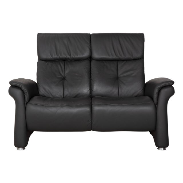 Dark Grey Leather Varia Two-Seater Sofa from Mondo For Sale