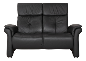 Dark Grey Leather Varia Two-Seater Sofa from Mondo