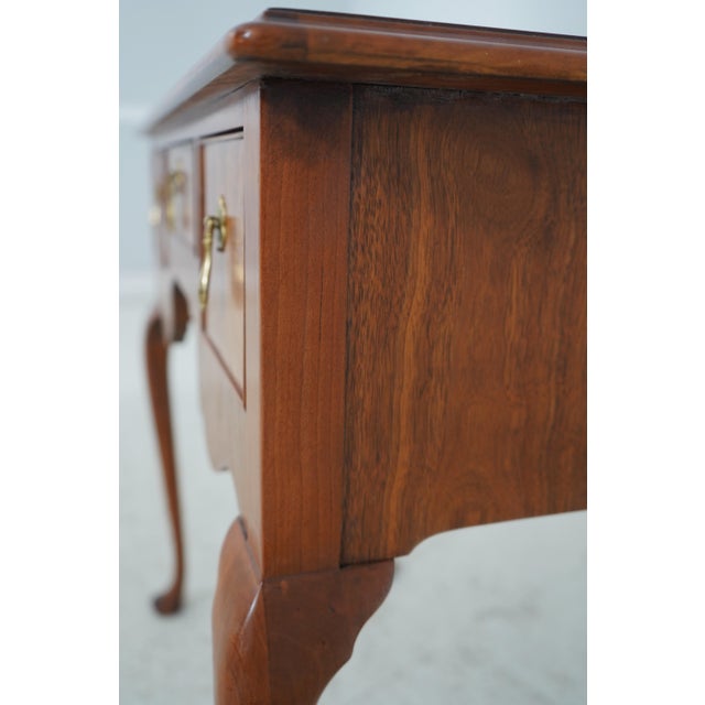Baker George III 3 Drawer Walnut Low Boy For Sale - Image 9 of 12
