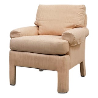Vintage Drexel Heritage Pink Upholstered Armchair Post Modern, Hollywood Regency For Sale