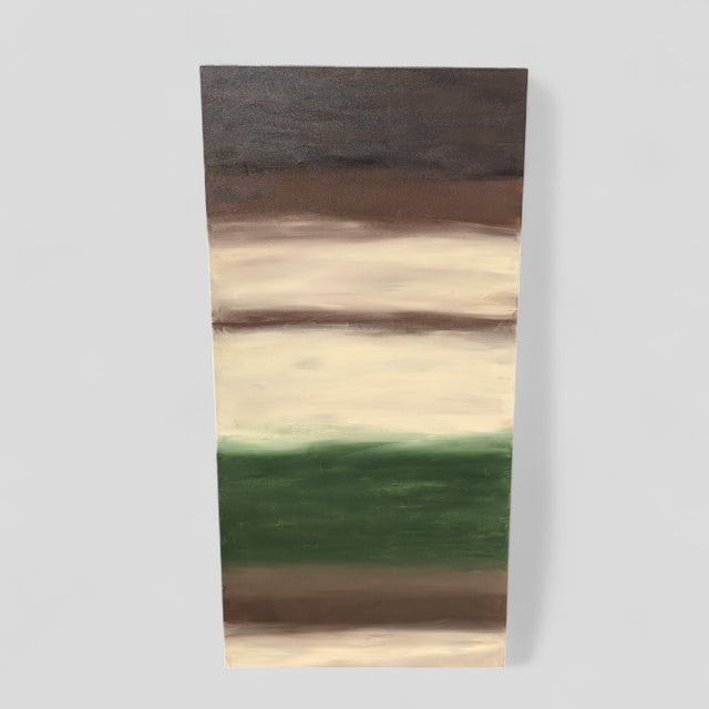 Early 21st Century Original Abstract Organic Modern Vertical Painting on Canvas For Sale - Image 5 of 6