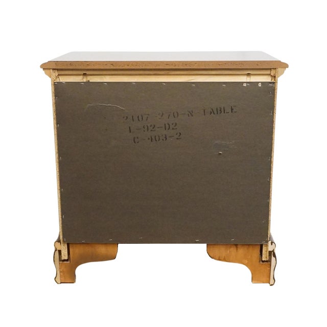 Bassett Furniture Solid Cherry Traditional Style 26" Two Drawer Nightstand 2107-270 For Sale - Image 10 of 12