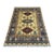 Ivory and Blue Kazak Wool Area Rug With Tribal Medallions, 4'10" X 6'7" For Sale