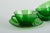 Vereco, 5 tea cups with saucers, 1970/80s. Set of five green pressed glass tea cups with matching saucers. Origin: France....