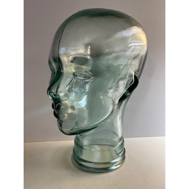 Vintage Green Glass Mannequin Head For Sale In New York - Image 6 of 7