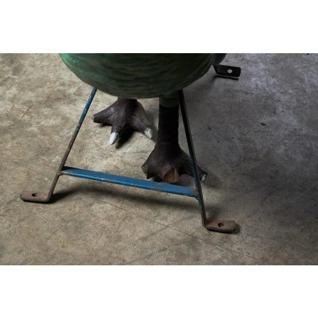 Wood Vintage Carved Wood Peacock Carousel Figure, 1950s For Sale - Image 7 of 8