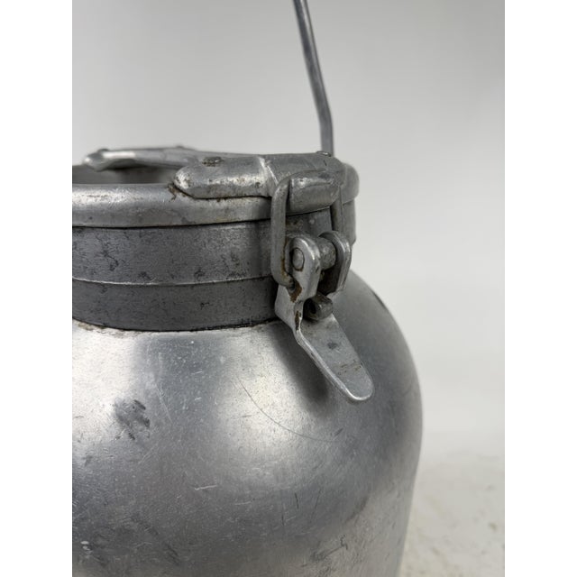 Antique Aluminum Fresh Milk Can, 1950s For Sale - Image 7 of 13