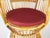 1960s Mid-Century Italian Rattan Armchairs with Burgundy Wool Seats and Backs, 1960s, Set of 2 For Sale - Image 5 of 16