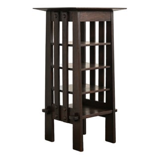 Stickley Brothers Style Antique Mission Oak Arts & Crafts Bookstand or Magazine Rack, Circa 1905 For Sale
