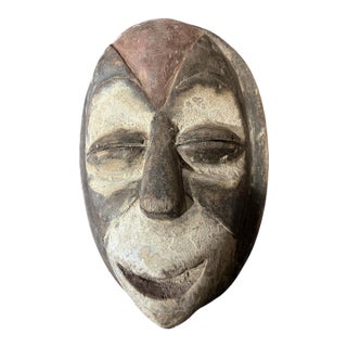 Vintage Galoa Tribe Passport Mask Gabon 6.25" H For Sale