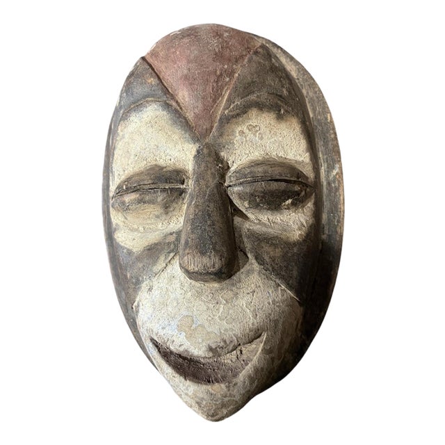 Vintage Galoa Tribe Passport Mask Gabon 6.25" H For Sale